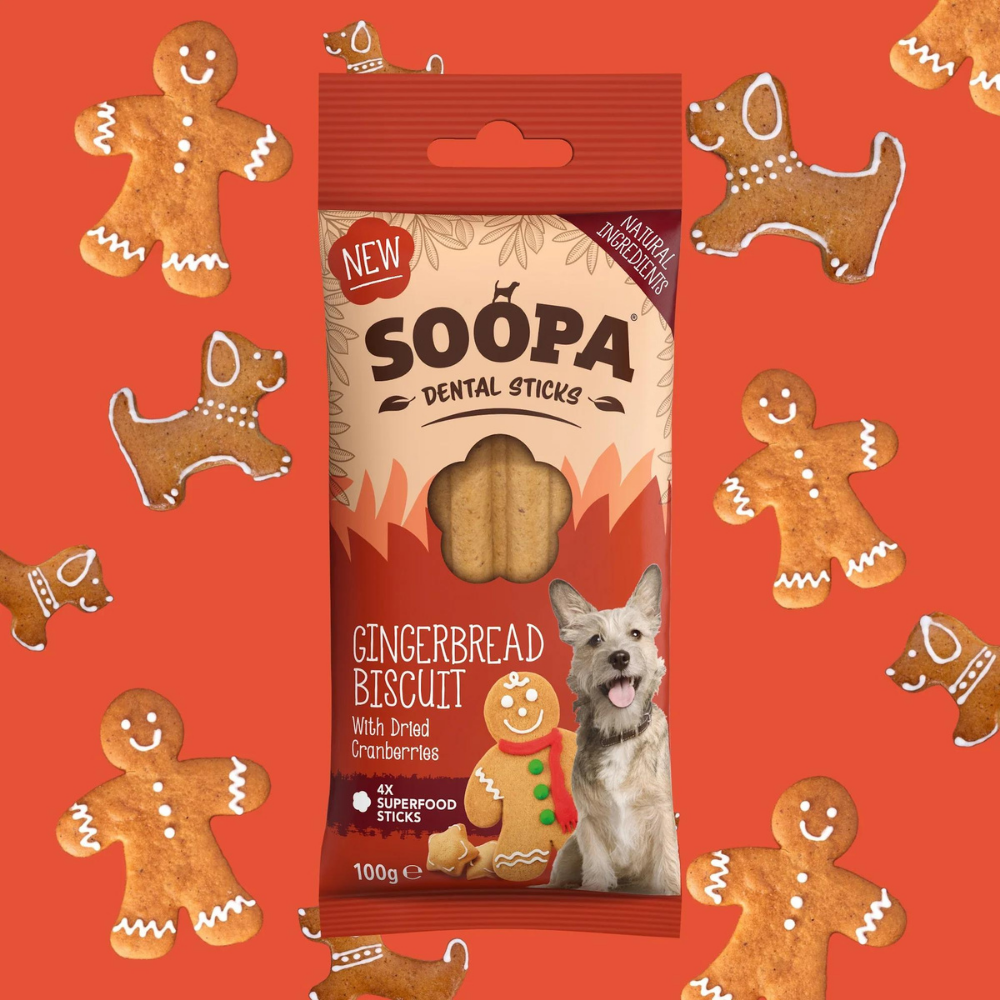 Moodbild Hundeleckerli Gingerbread Biscuit Dental Sticks - Soopa