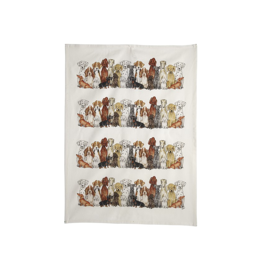 Motiv Geschirrtuch Hunde, recycelte Baumwolle, 50x70cm - Nääsgränsgarden