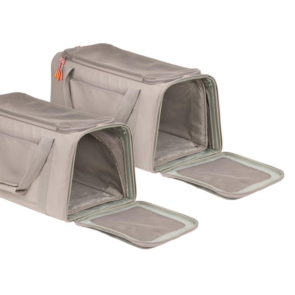 Öffnung vorne PALOPA Hundereisetasche Travel Carrier BENNO Taupe