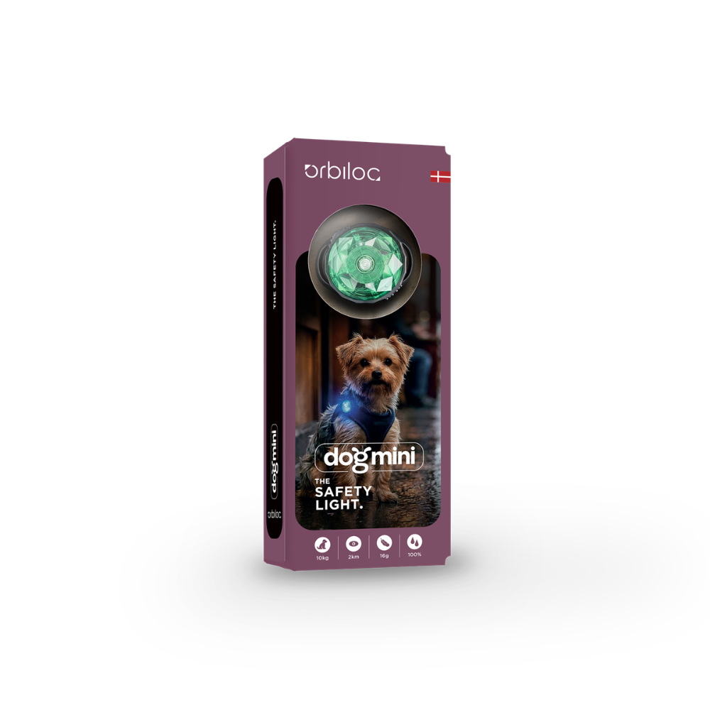 Orbiloc® Dog MINI LED Hundesicherheitslicht Mint Verpackung