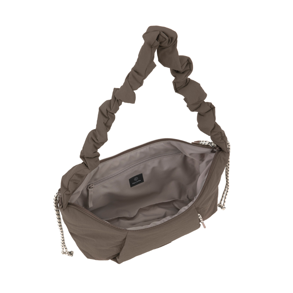 PALOPA Crossbody Bum Bag PANIO Crinkled Chocolate Innenfach