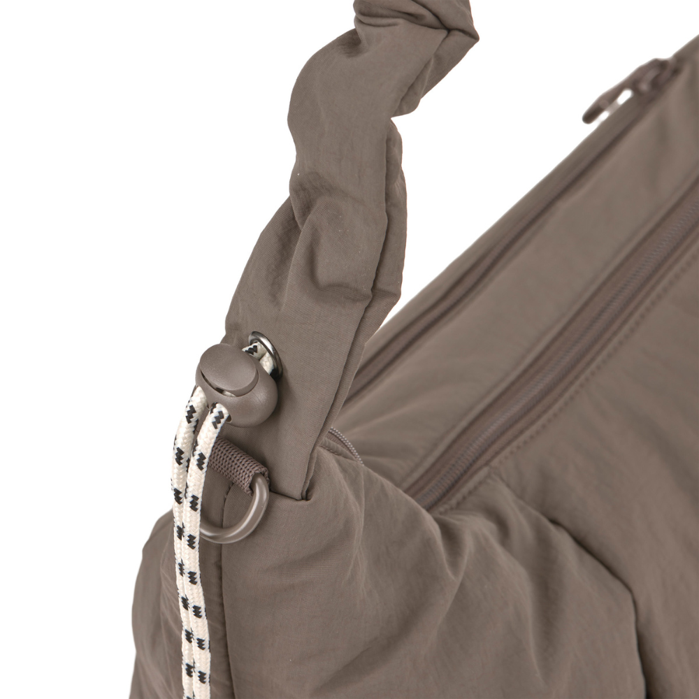 PALOPA Crossbody Bum Bag PANIO Crinkled Chocolate Kordelzug
