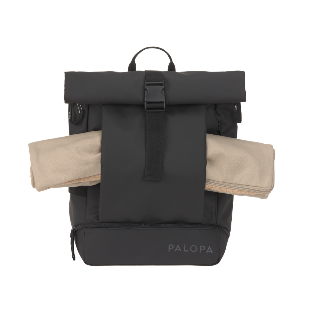 PALOPA Rolltop Backpack Rucksack YOSKA Black mit Travelmatte