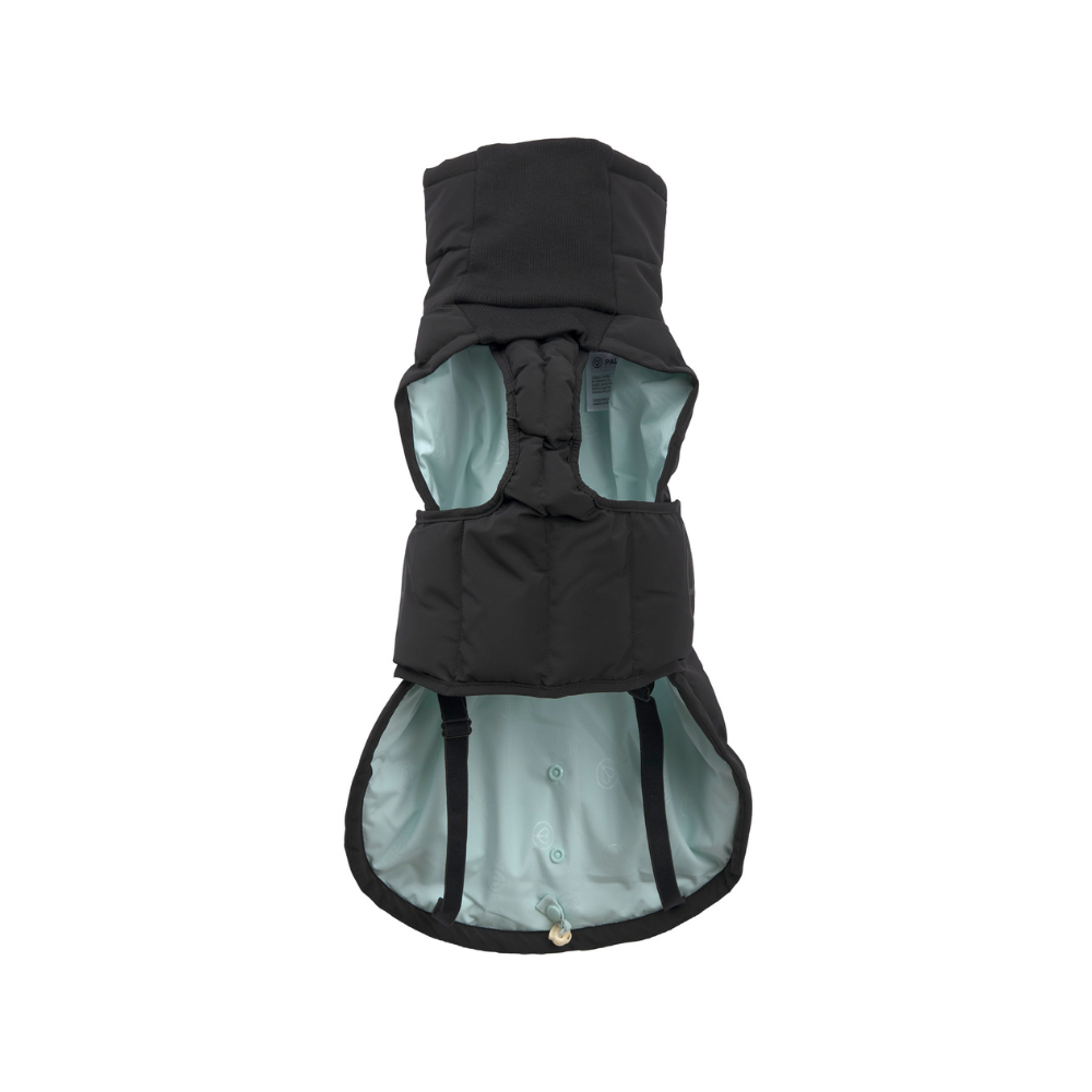 PALOPA Wintermantel Nolia Black von unten mit Beinbefestigung
