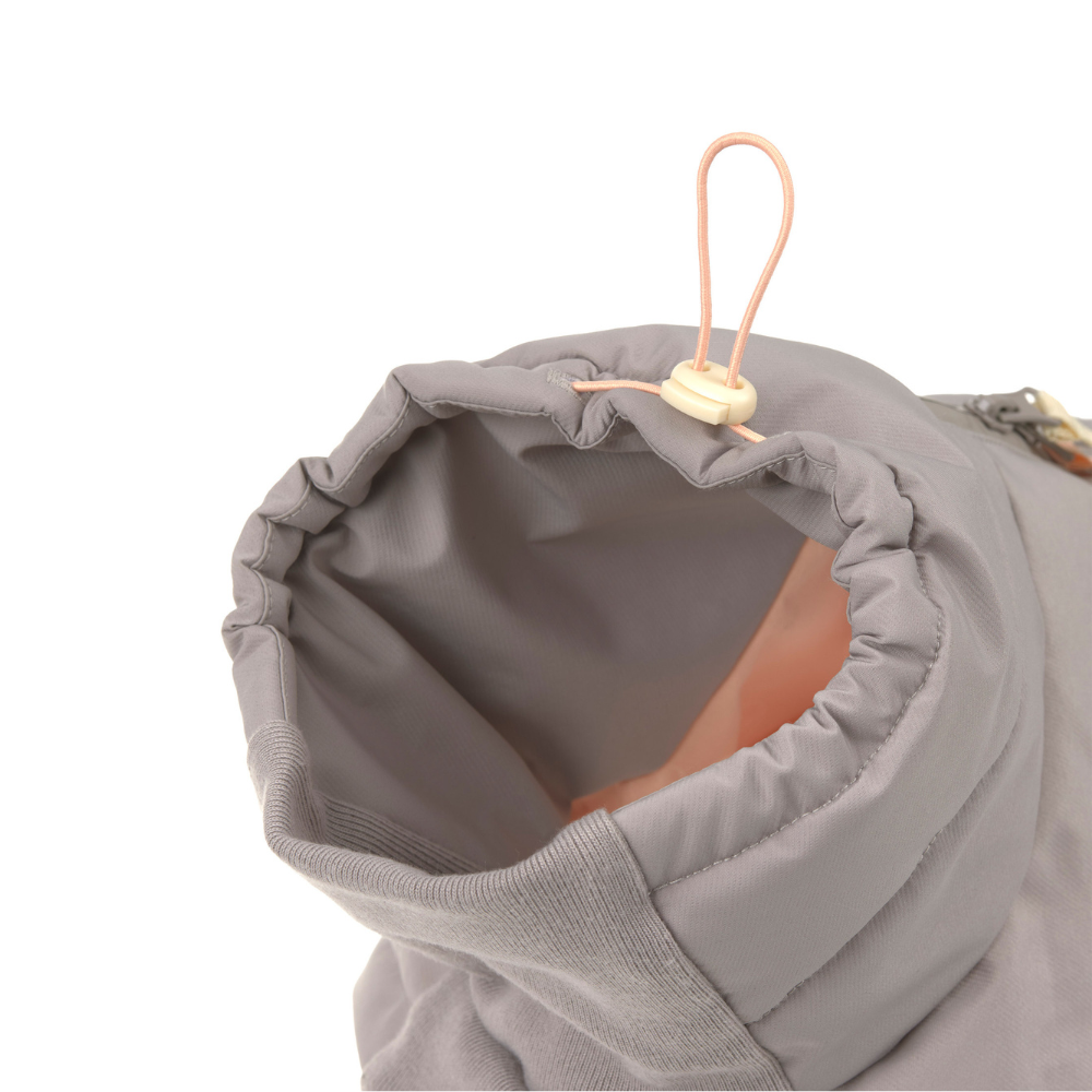PALOPA Wintermantel Nolia Taupe Gummizug am Hals