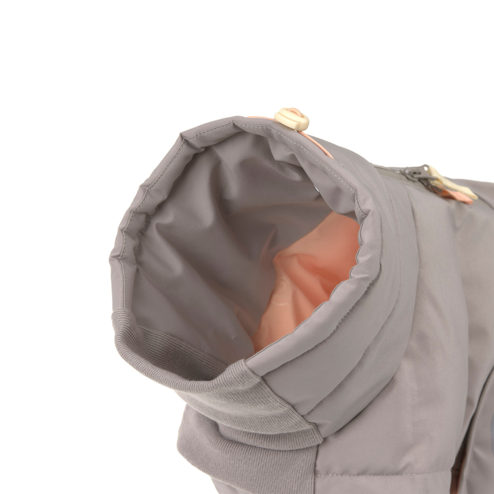 PALOPA Wintermantel Nolia Taupe Kopföffnung