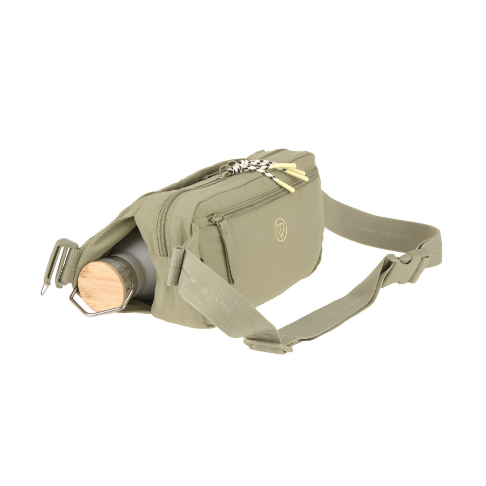 PALOPA Bum Bag NERKI Crinkled Pale Olive Flaschenfach