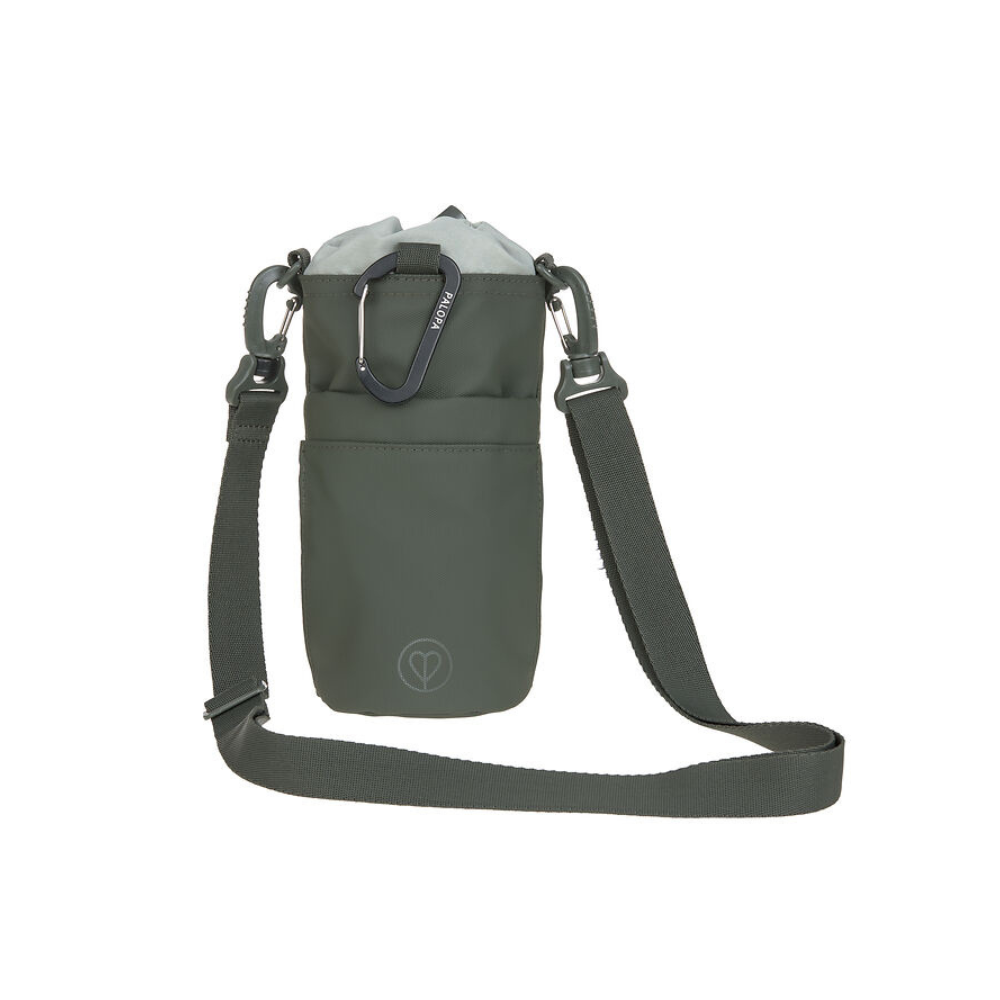 Rückseite Flaschen- und Leckerlitasche Boudi Dark olive - PALOPA