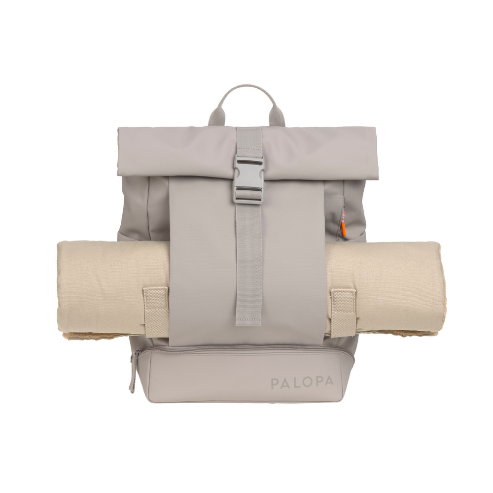 PALOPA Rolltop Backpack YOSKA Taupe mit Travelmatte