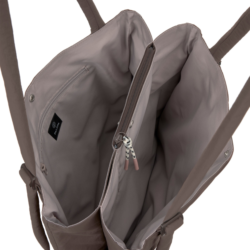 PALOPA Shopper Bag TORBI Crinkled Chocolate Aufteilung
