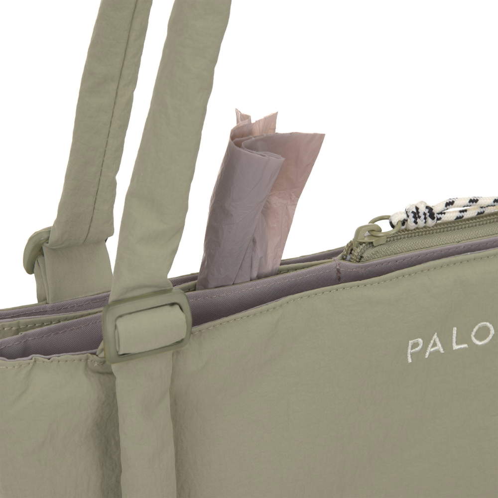 PALOPA Shopper Bag TORBI Crinkled Pale Olive Kotbeutelspender