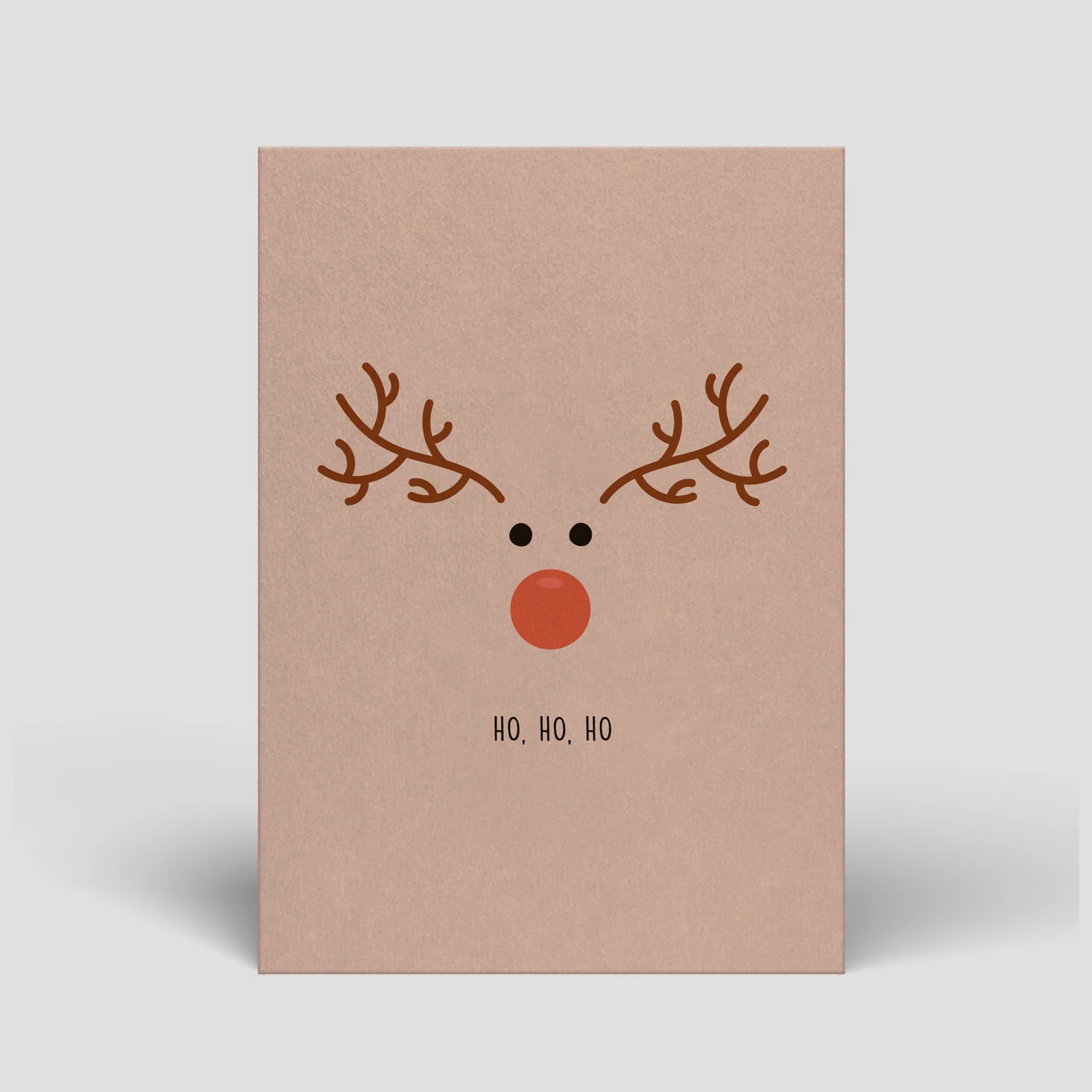 Grußkarte Dackel HO HO HO