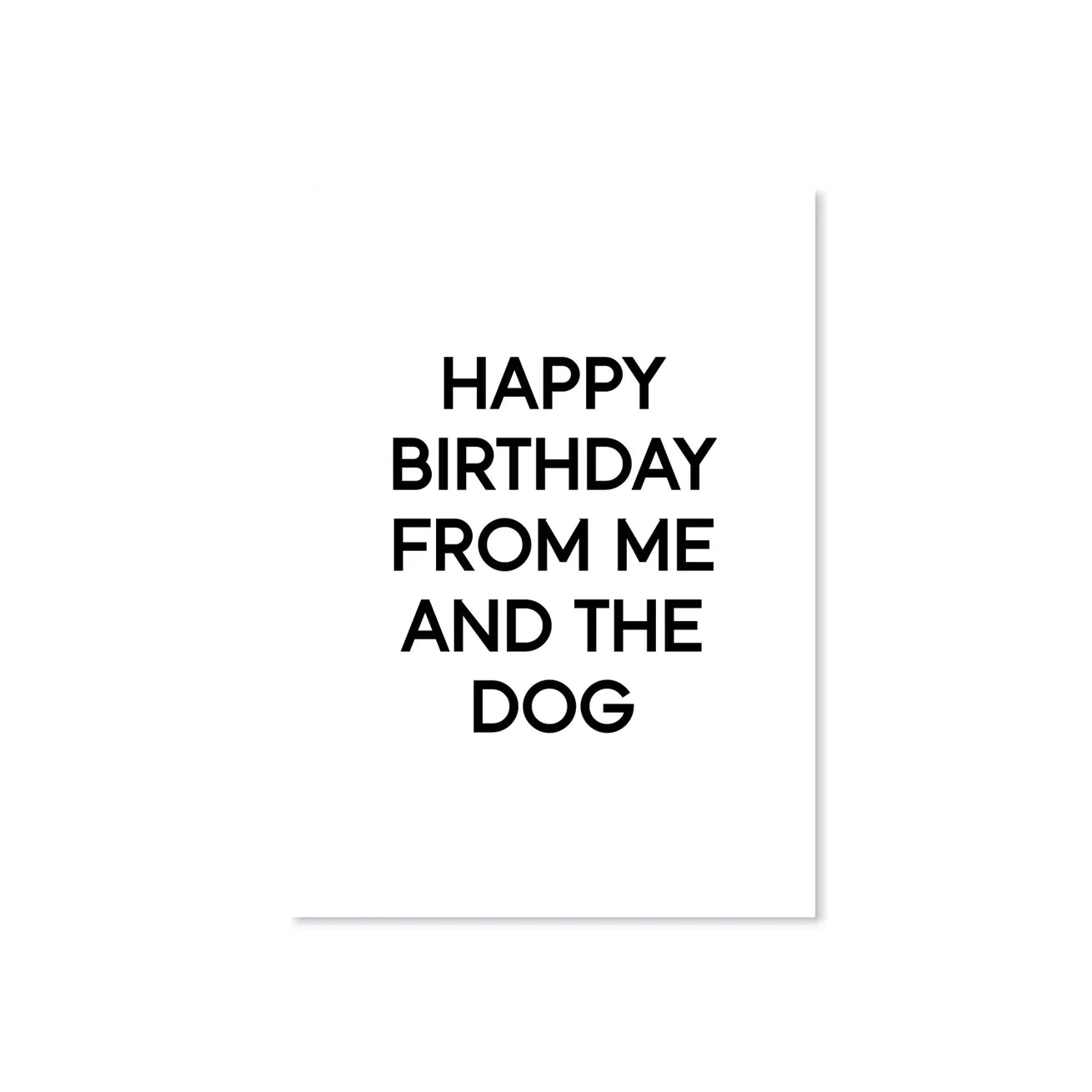 Lieblingspfote Grußkarte HAPPY BIRTHDAY FROM ME AND THE DOG