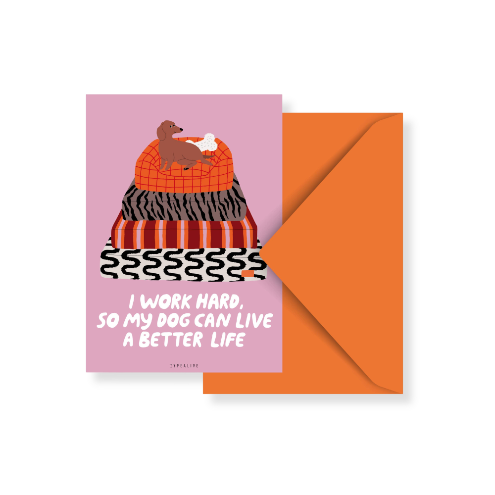 Postkarte / Petisfaction "Dogs" Better Life No. 2 - typealive