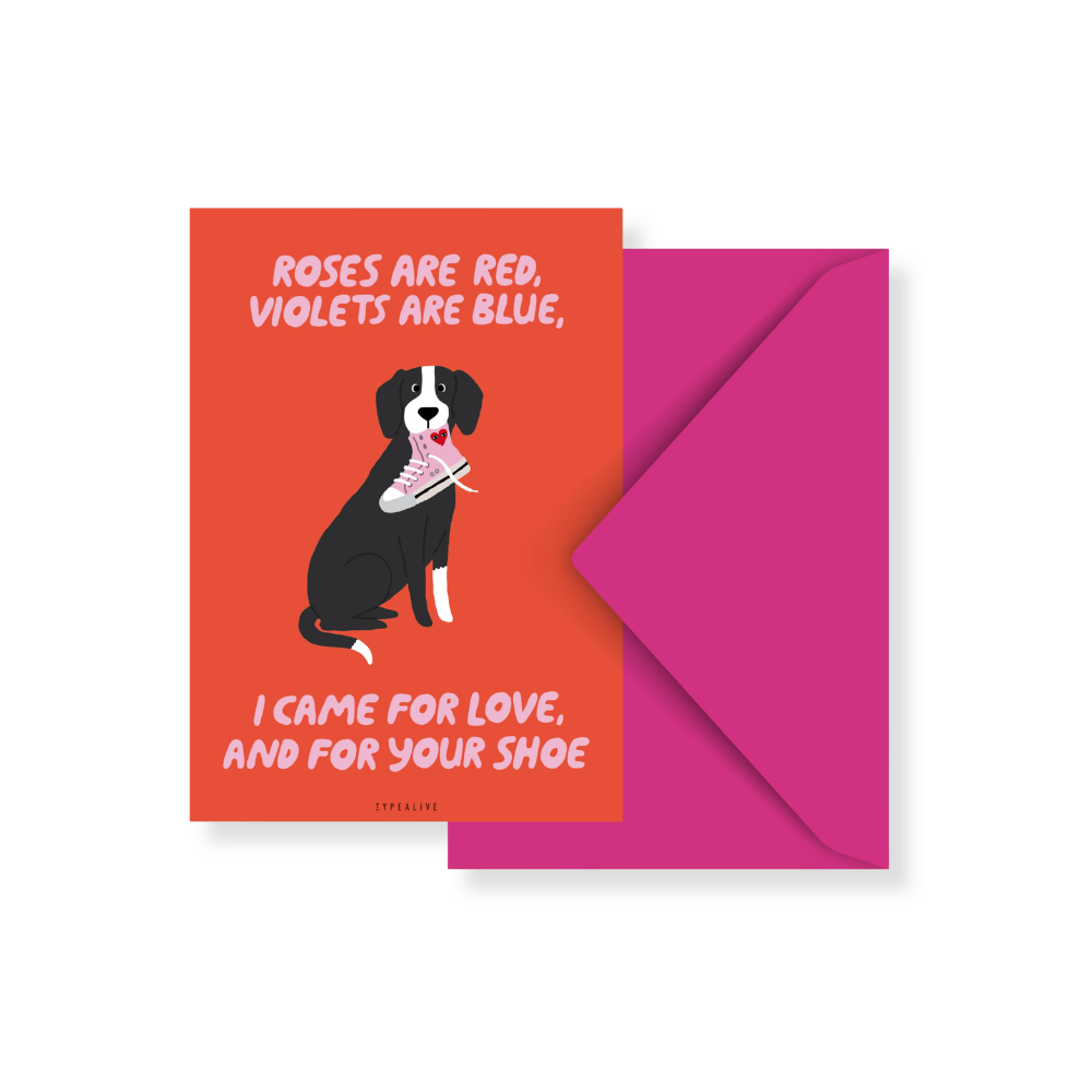 Postkarte / Petisfaction "Dogs" Shoe - typealive