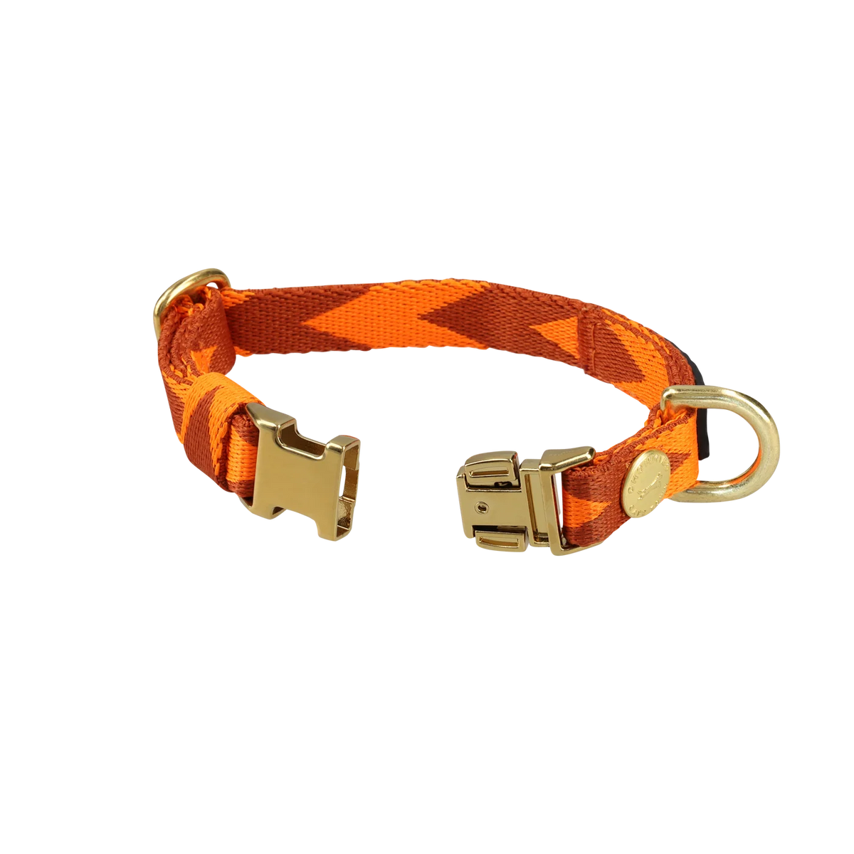 Chommies Quick-release Dog Collar Halsband | Orange & Cognac