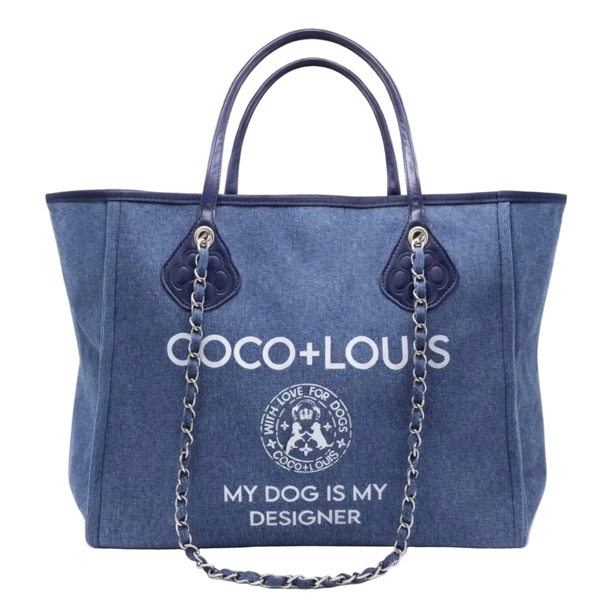 COCO + LOUIS "et voilà! Denim-Bag" mit Deinem Hund - personalisierbar