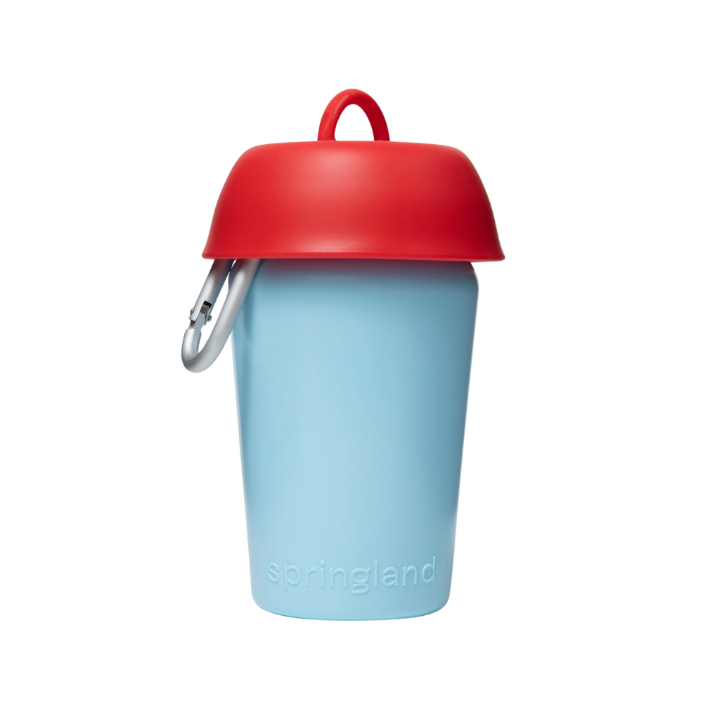 Reisetrinkflasche Flip Hundeflasche CHERRY/SKY limited Edition geschlossen - springland 