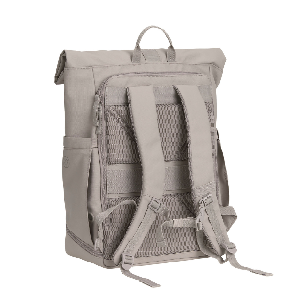 Rückseite PALOPA Rolltop Backpack Rucksack YOSKA Taupe