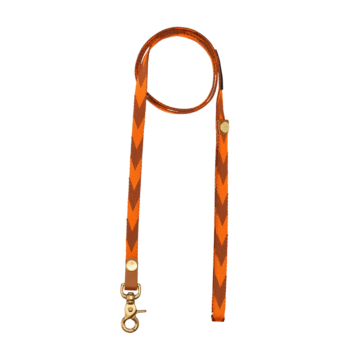 Chommies Everyday Dog Leash Cityleine Orange & Cognac