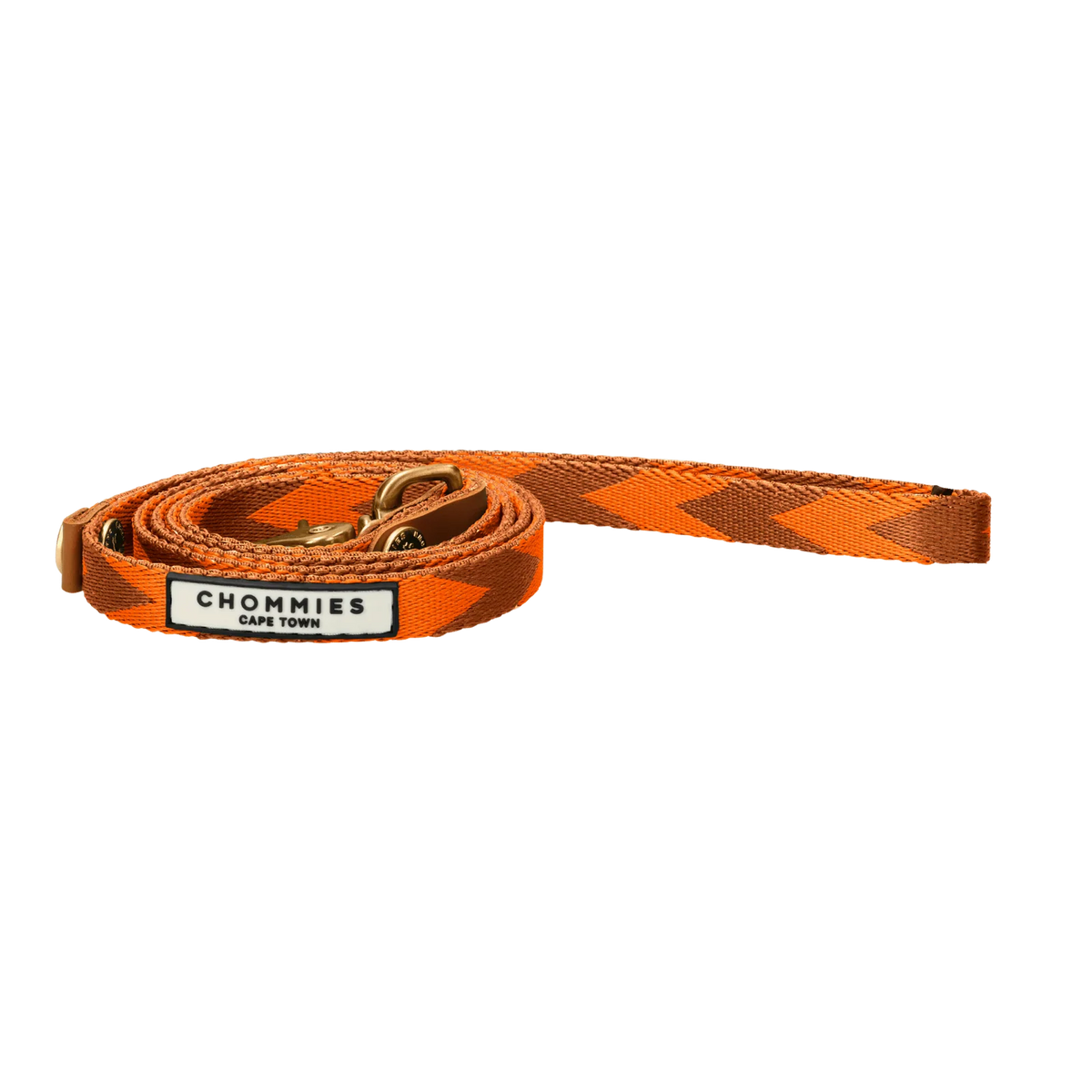 Chommies Everyday Dog Leash Cityleine Orange & Cognac