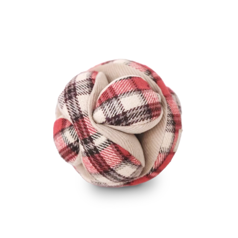 Schnüffelball MONTI Hundespielzeug Flannel ohne Quietscher - Lambwolf Collective