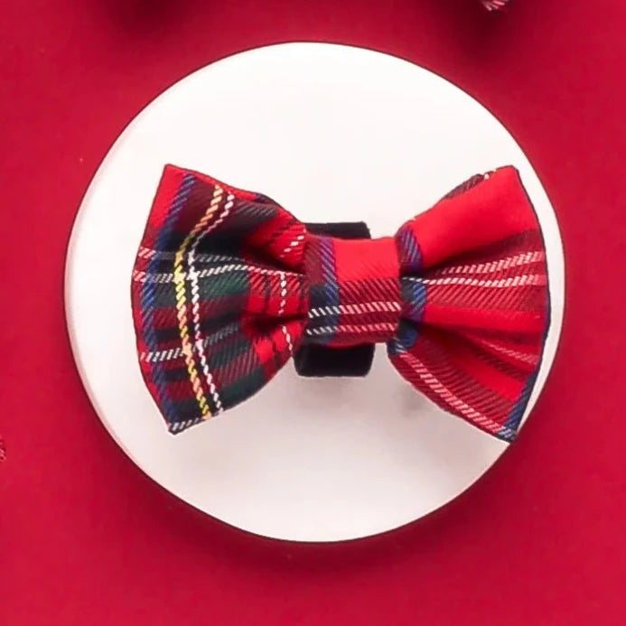 Fliege Schottenmuster Rot