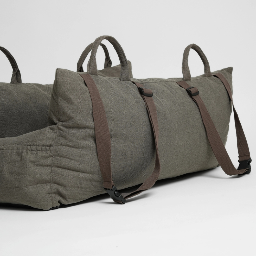 Sitzbefestigung Lara Autositz XXL Taupe tragbare Tasche - staey