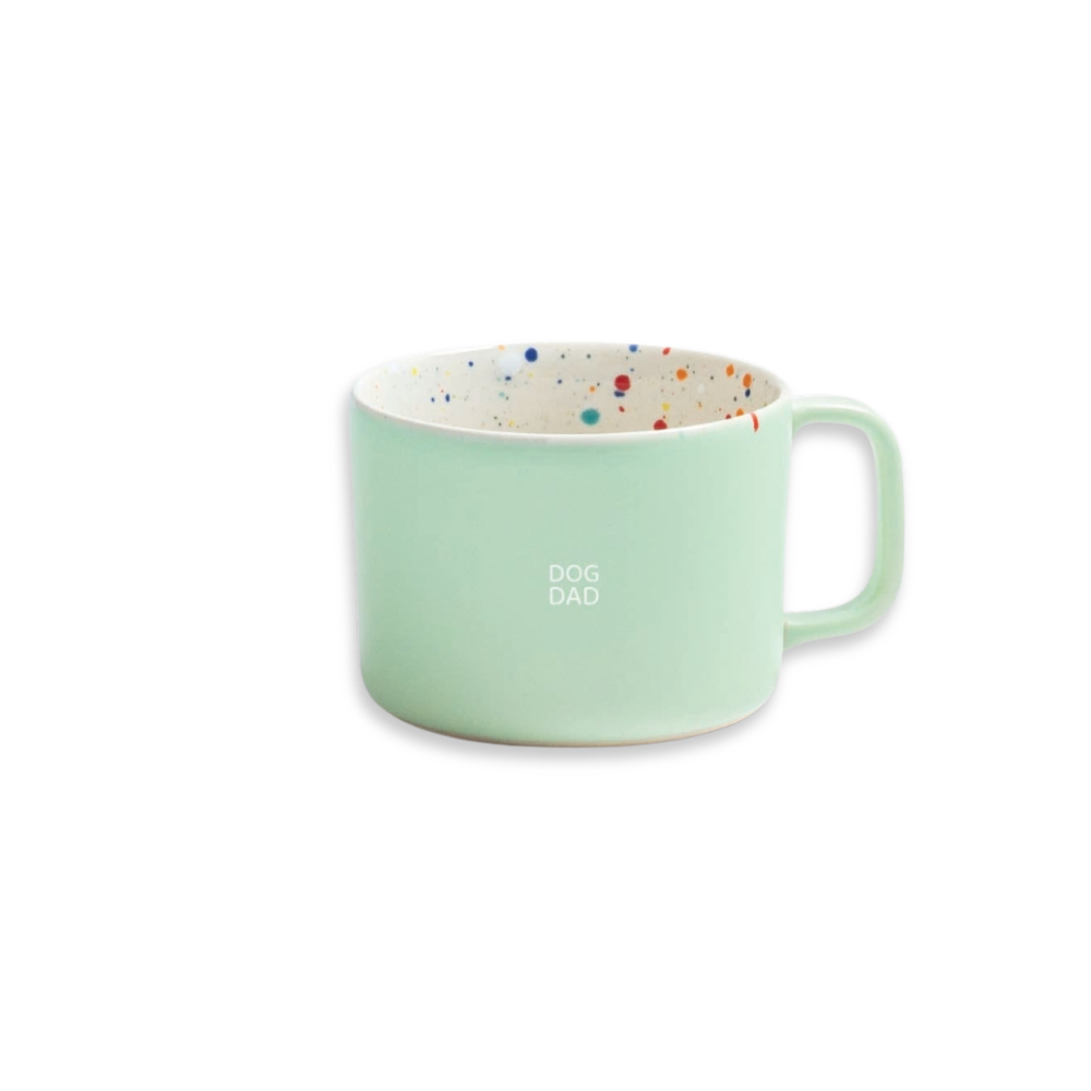 Tasse BREEZE Mug grün 450 ml mit DOGDAD weiß - egg back home