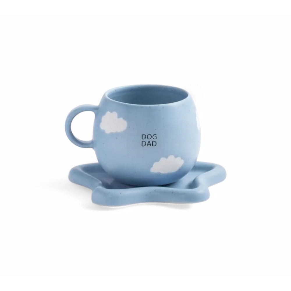 Tasse CLOUD Twin Tea Mug DOGDAD mit Untersetzer - egg back home