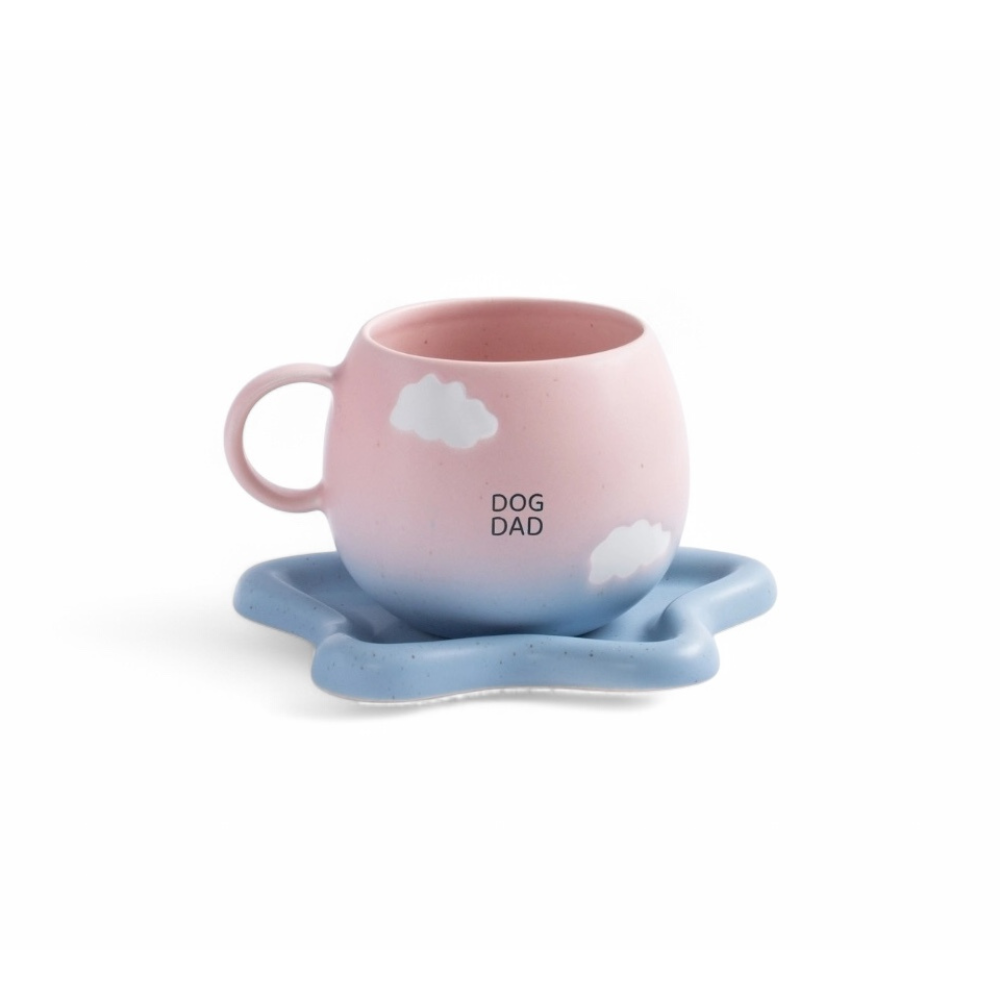 Tasse CLOUD SUNSET Twin Tea Mug DOGDAD mit Untersetzer - egg back home