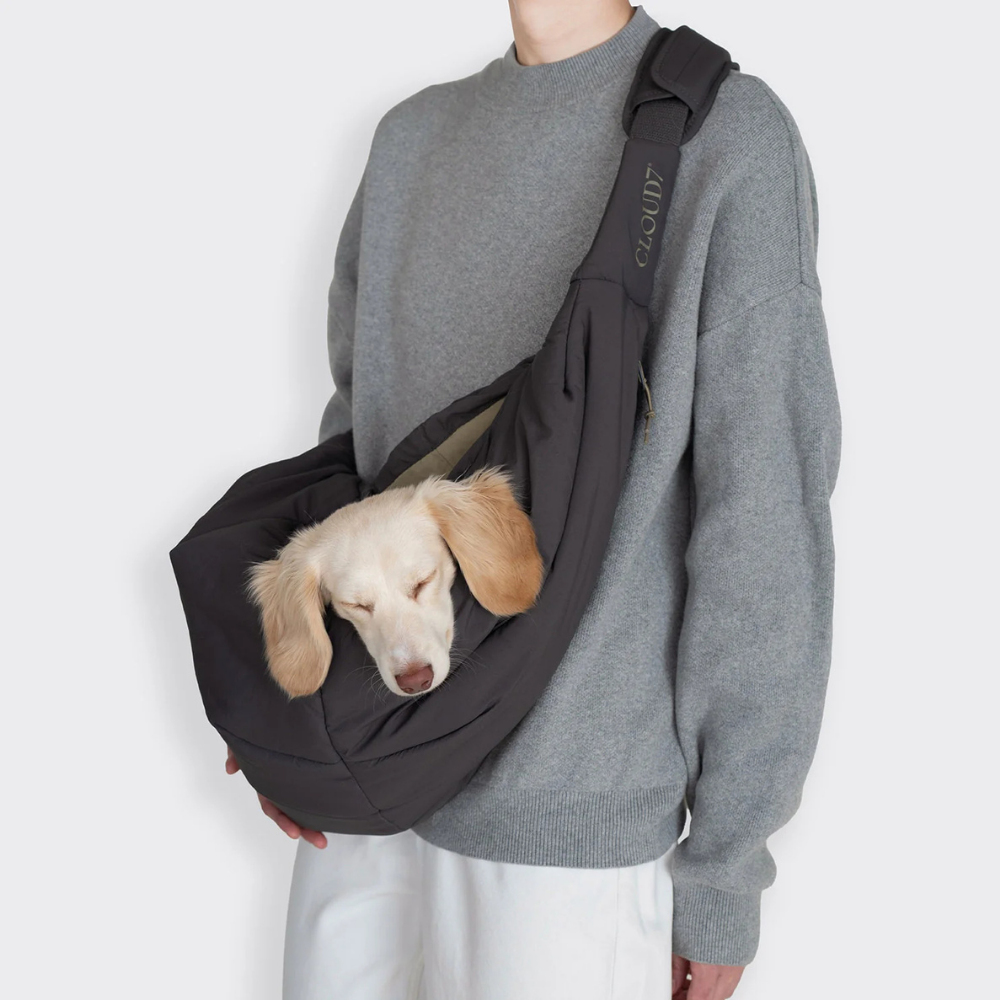 Tragebild Cloud7 LTTL Hundetragetasche Puffer Dark Grey Khaki