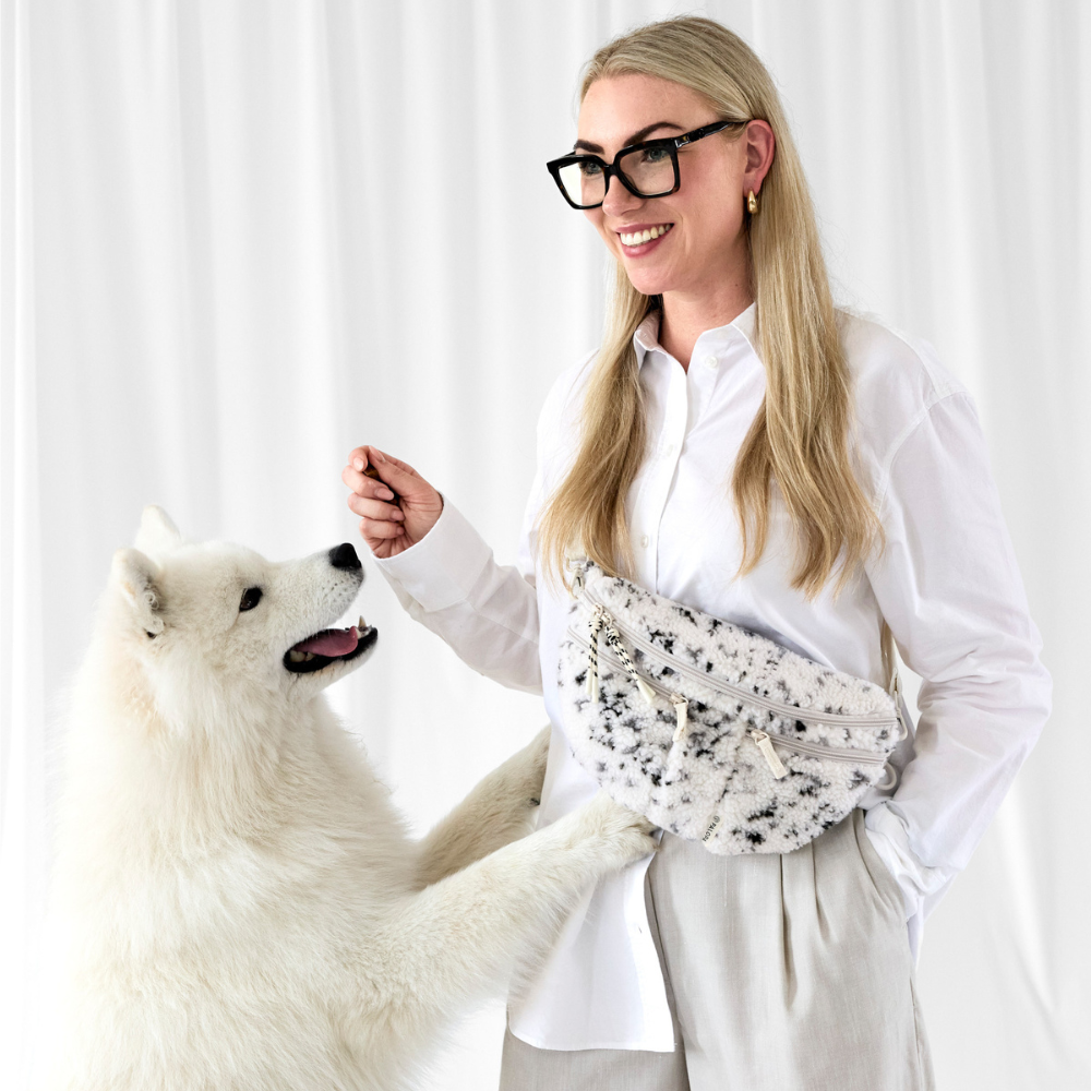 Tragebild Gassitasche EMMA Teddy Speckled Creme - PALOPA