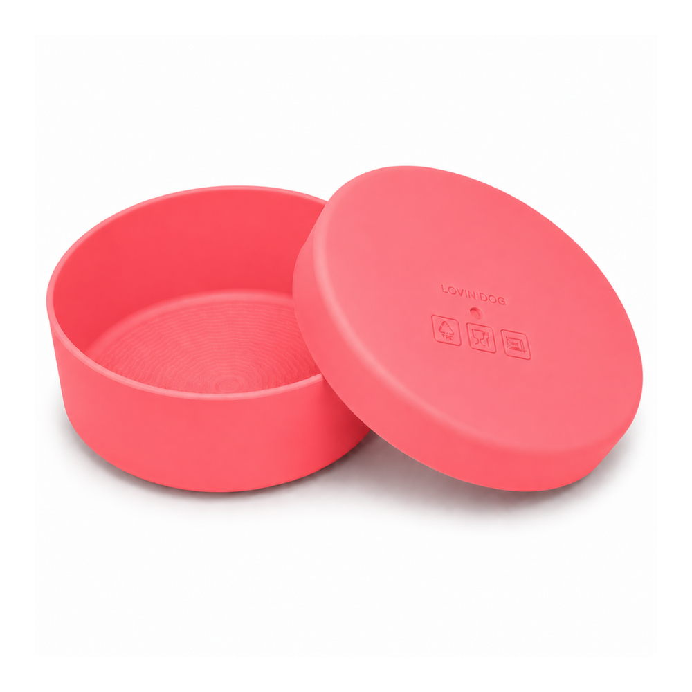 Travel Napf Set mit Deckel aus TPE PUNCH - LOVIN'DOG