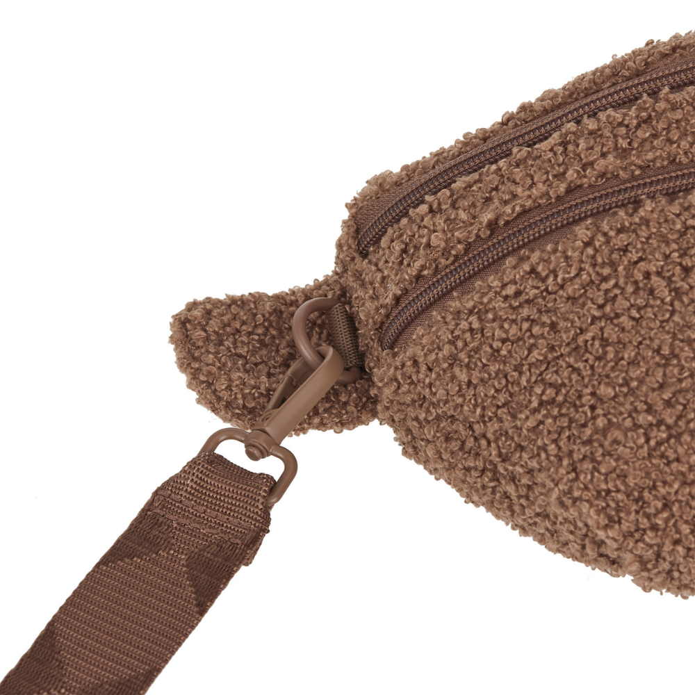 Verschluss Gassitasche EMMA Teddy-Fleece Braun - PALOPA