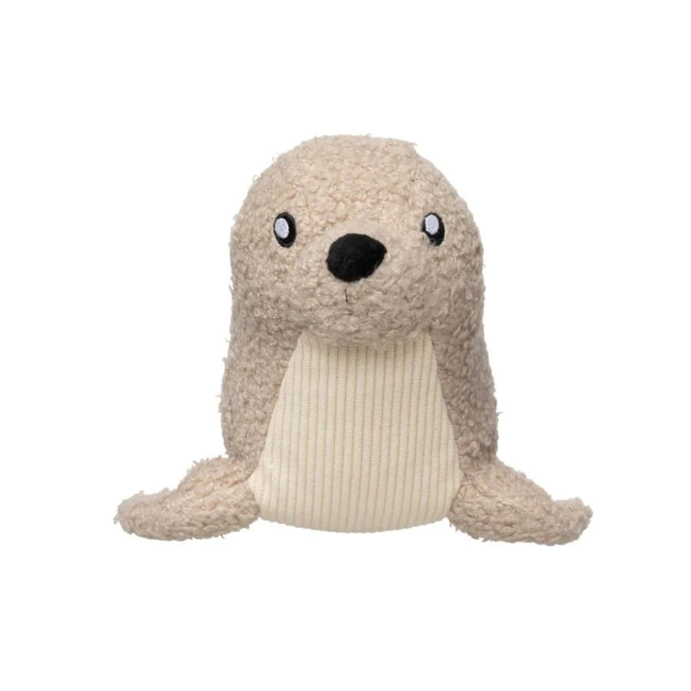 Vorderansicht Hundespielzeug - Sea Life Toy - Sandstone Robbe - FuzzYard