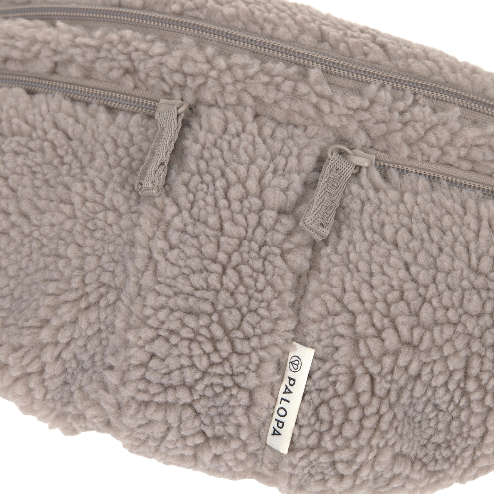 Vorderseite Logo Gassitasche EMMA Teddy Taupe - PALOPA