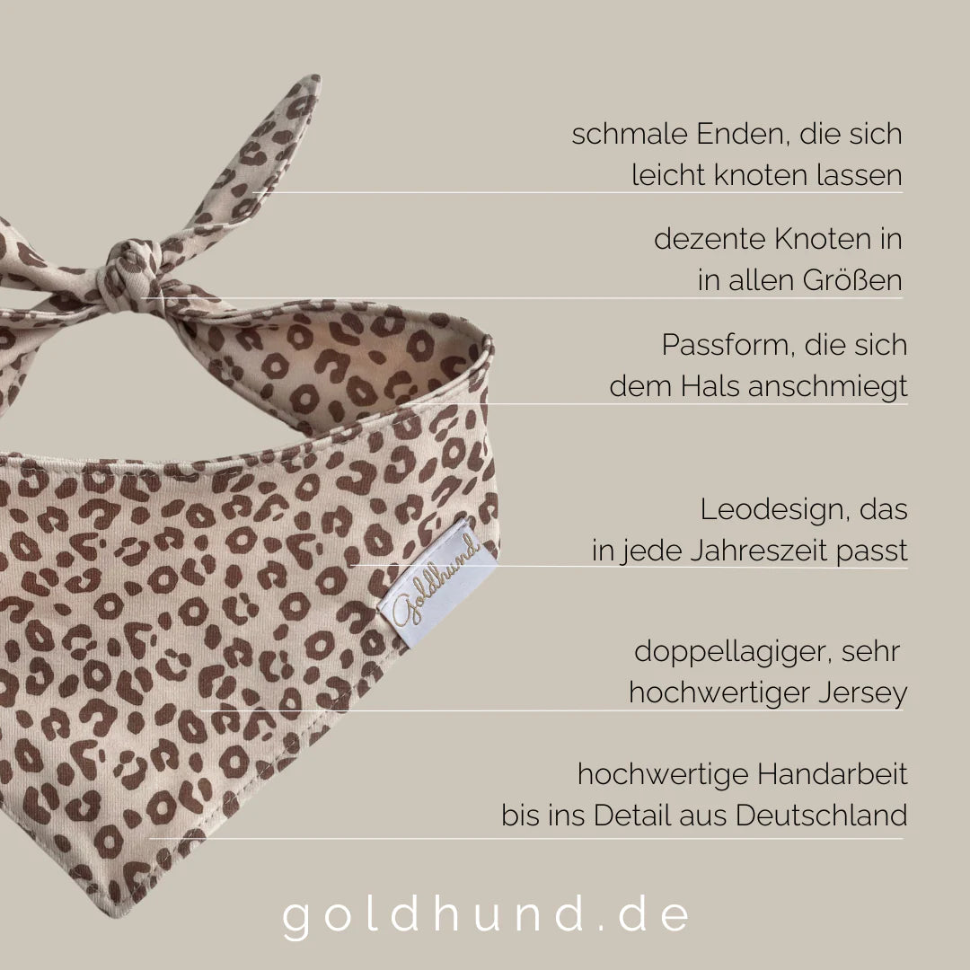 Vorteile & Details Bandana Hundehalstuch New Leo - Goldhund
