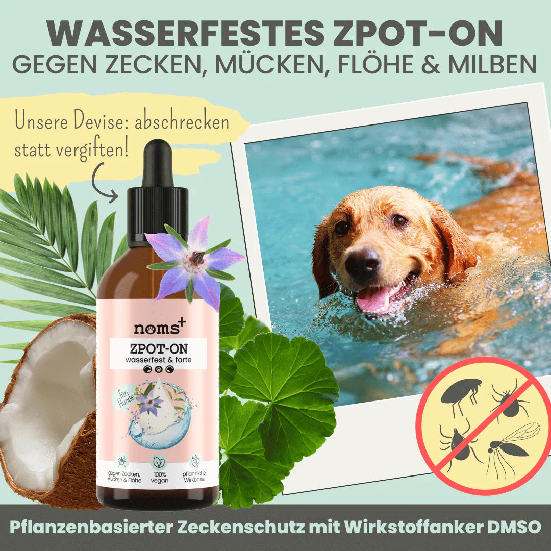 noms+ Wasserfestes Zpot-on gegen Zecken, Flöhe, Milben & Mücken