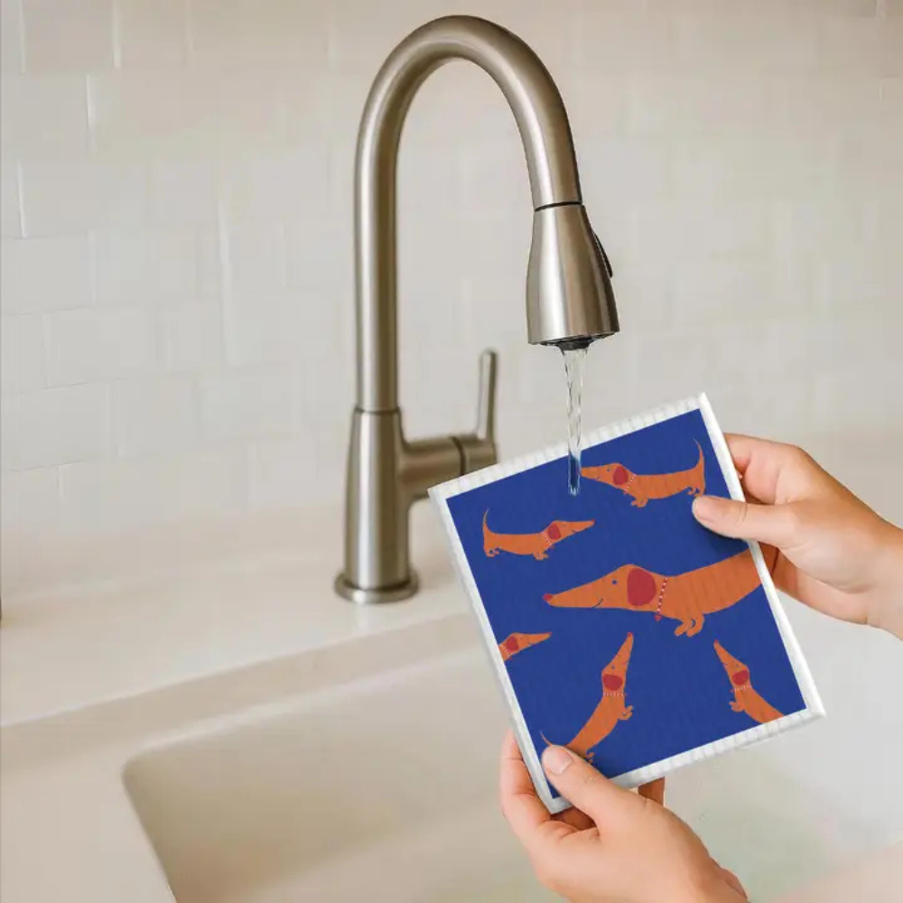 Wasserhahn Schwammtuch DACKEL - Naturbedacht