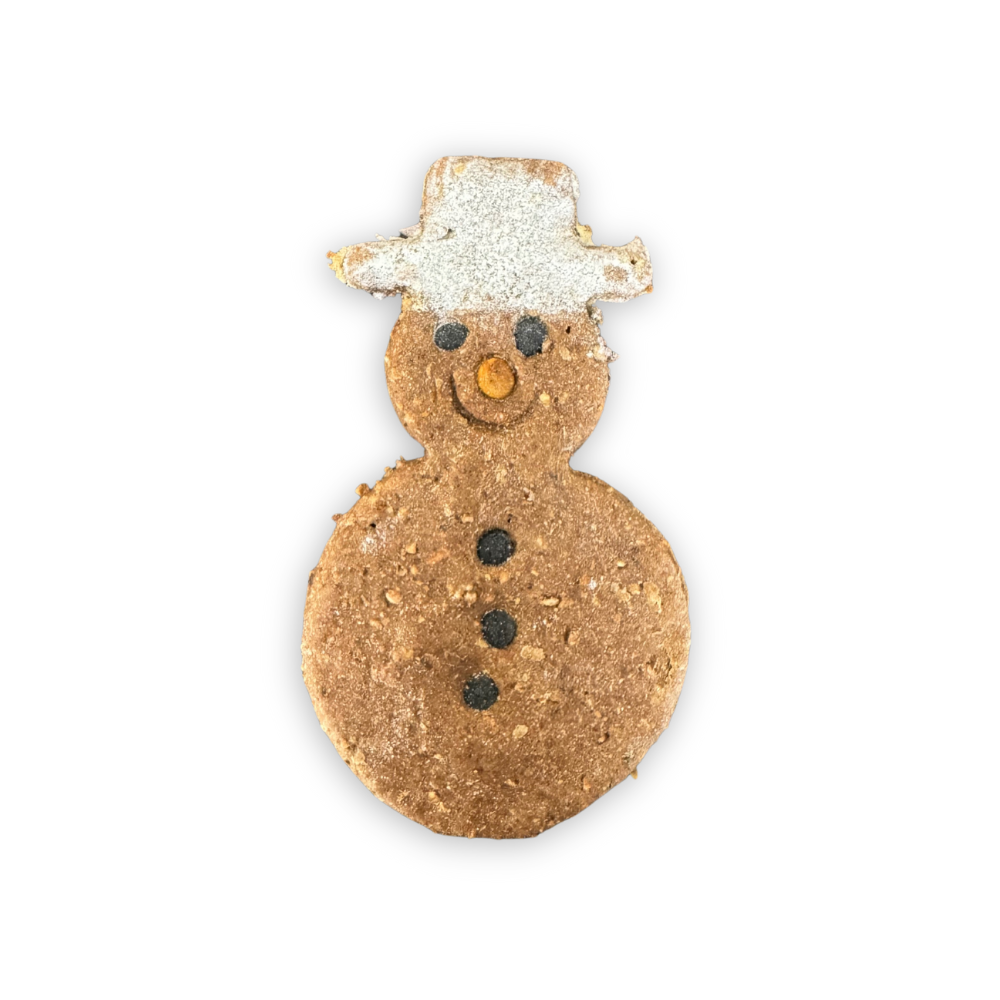 Weihnachts-Hundekeks Schneemann
