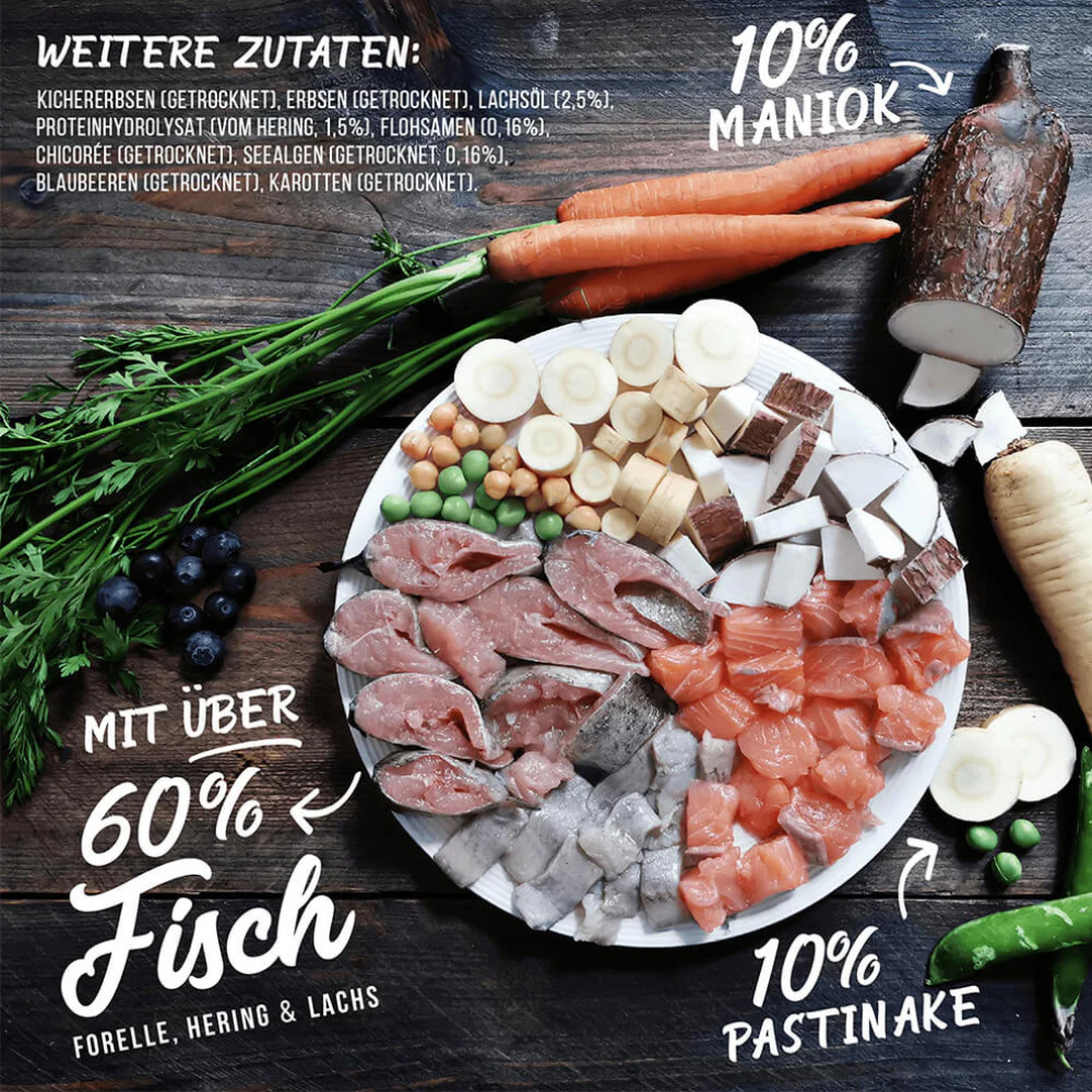 Weitere Zutaten PROBE softes Trockenfutter FISCH IM KOPP? - Tales & Tails
