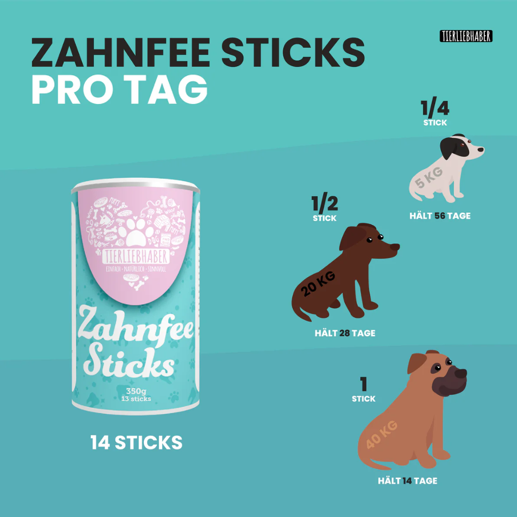 Fütterungsempfehlung Tierliebhaber Zahnfee Sticks