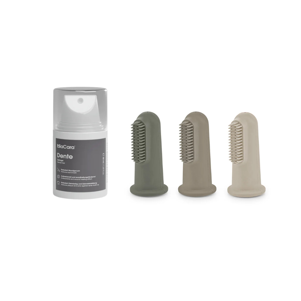 MiaCara Zahnpflege Set, Zahngel Dente & Zahnbürste Dito