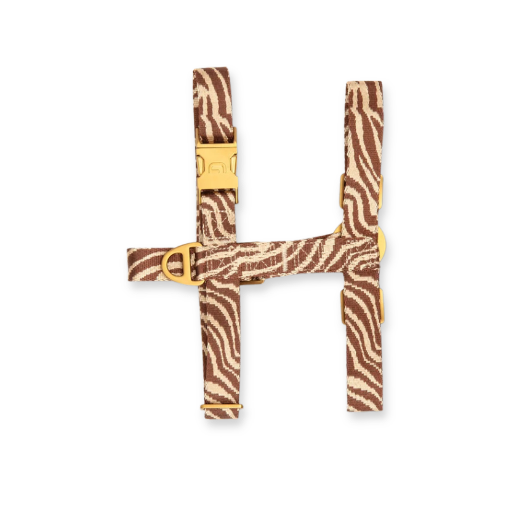 Zebra Hundegeschirr Brown/Beige - DOGGUO