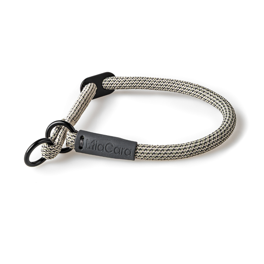 Zugstopp Halsband MONZA small Aphalt Greige Grolive - MiaCara