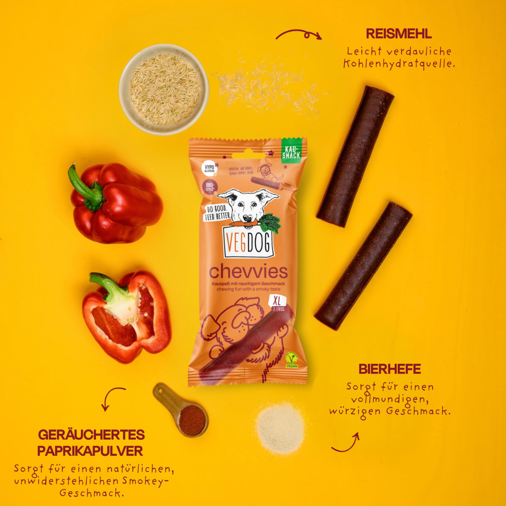 Zutaten VEGDOG CHEVVIES XL