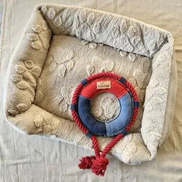Hundespielzeug Rettungsring aus robustem Baumwoll-Canvas mit Kokosfaser