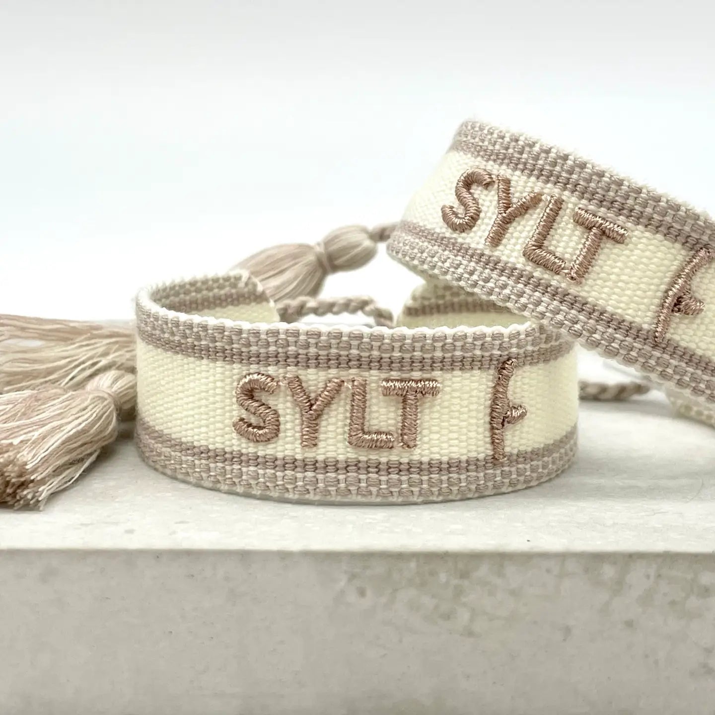Statement Armband SYLT ecru taupe