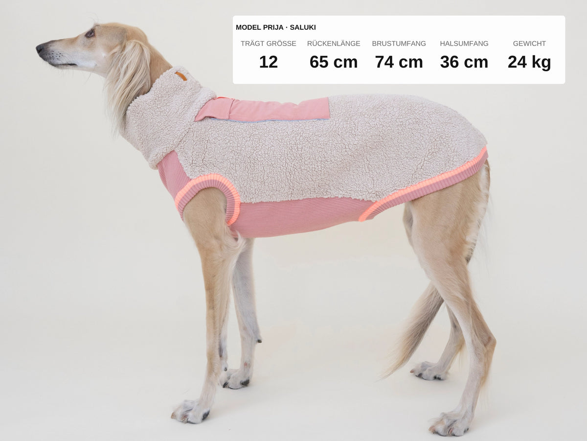 lumiies® Sport Racer Hundepollover aus Teddy-Sherpa-Fleece